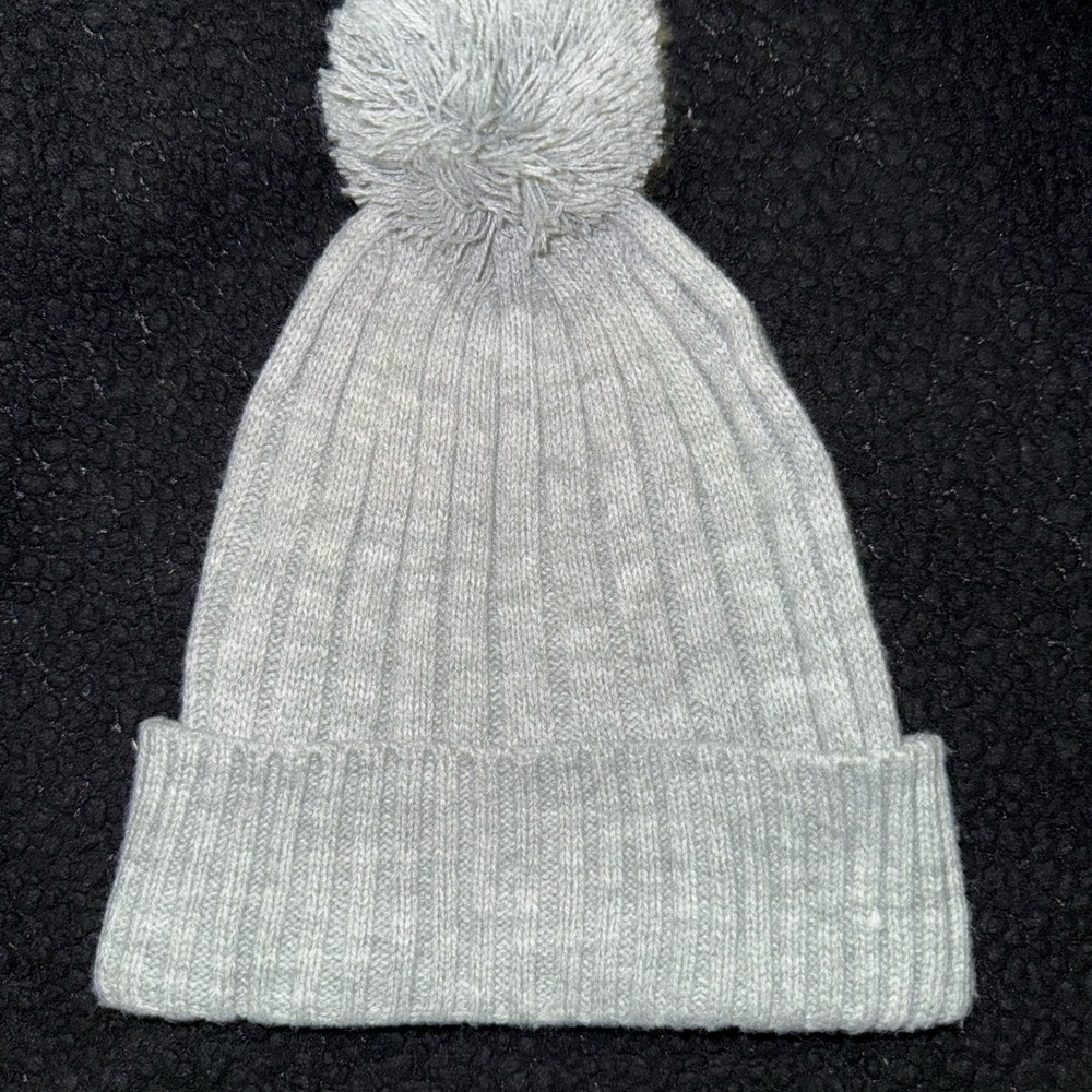MICHAEL Michael Kors Kids Gray Knit Beanie with Pom-Pom